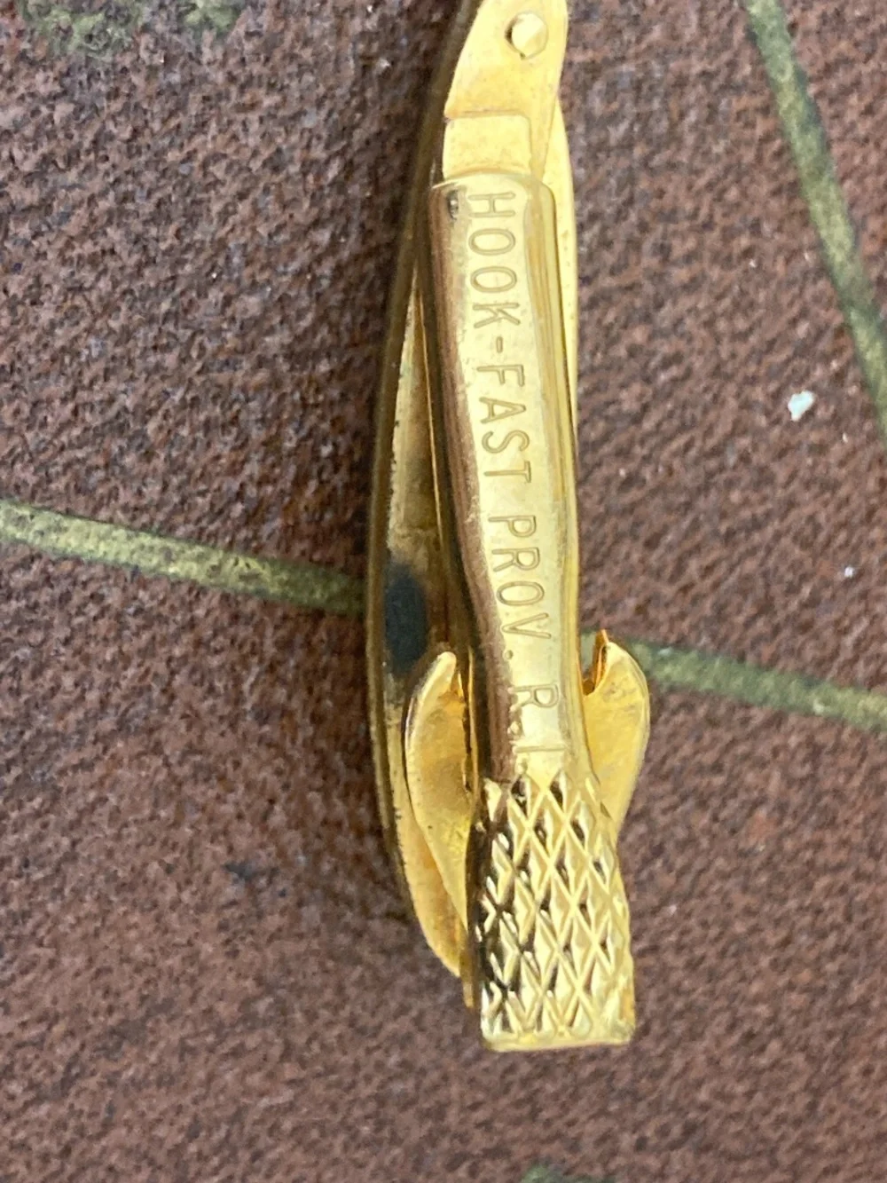 Vintage Hook-Fast Cut-Throat Razor Novelty Tie Clip